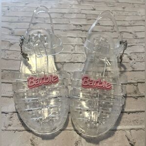 Barbie Clear Flat Jelly Sandals Size 9 Women’s